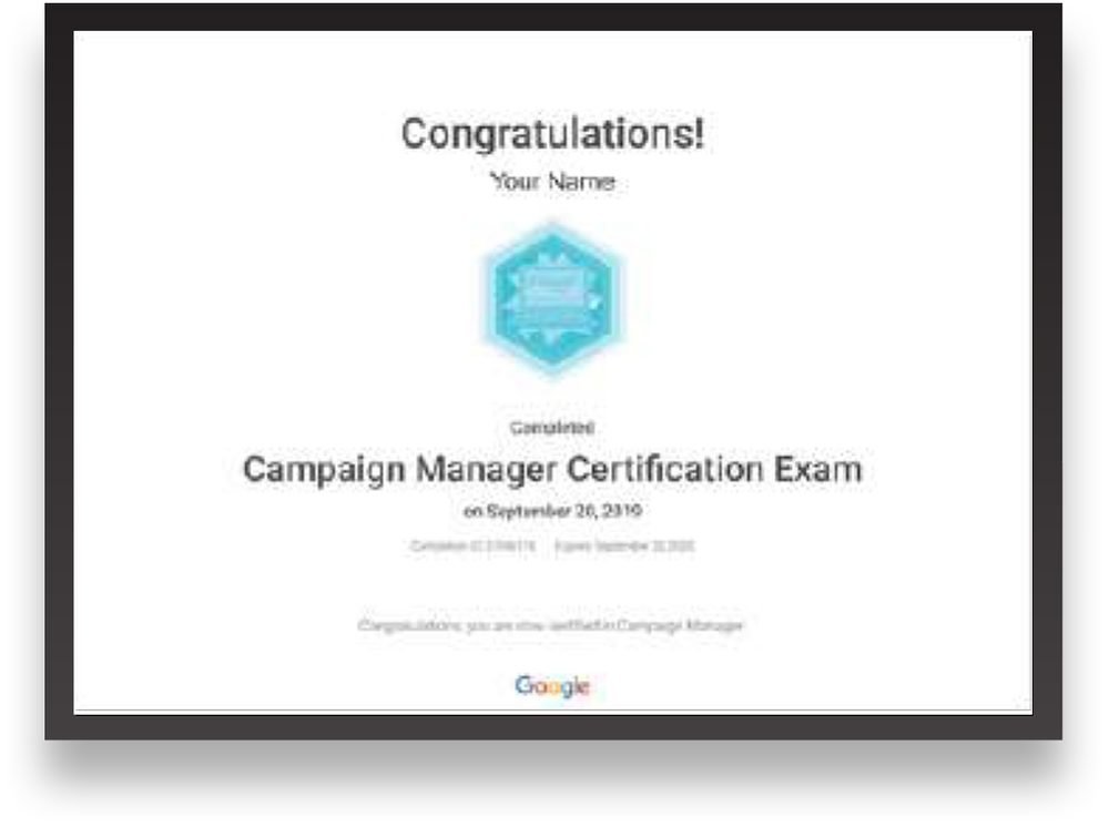 Campaign Manager 360 Certification