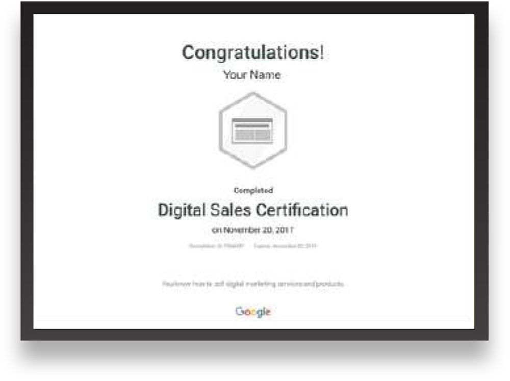 Digital Sales Certification