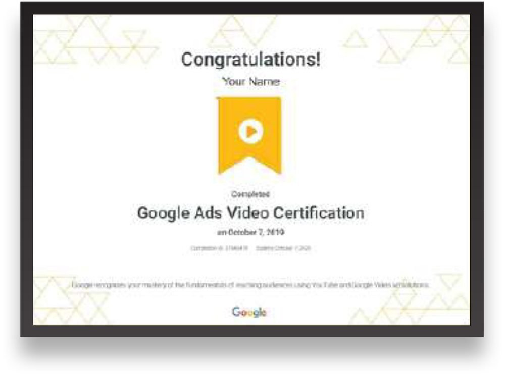 Google Ads Video Certification