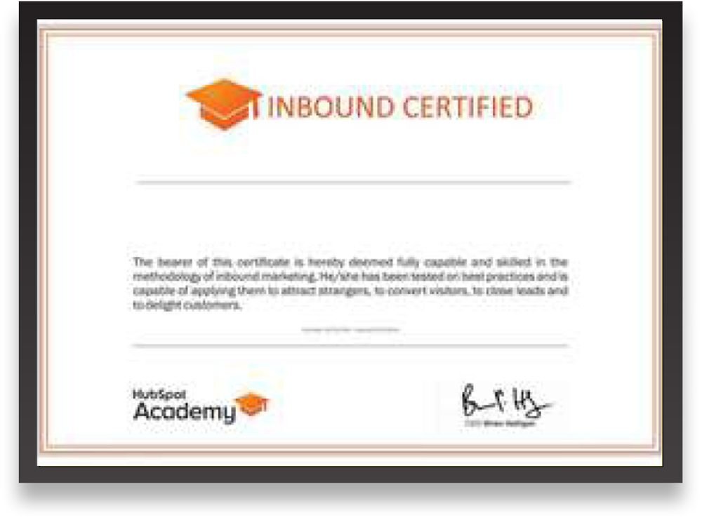 Inbound Marketing Certification