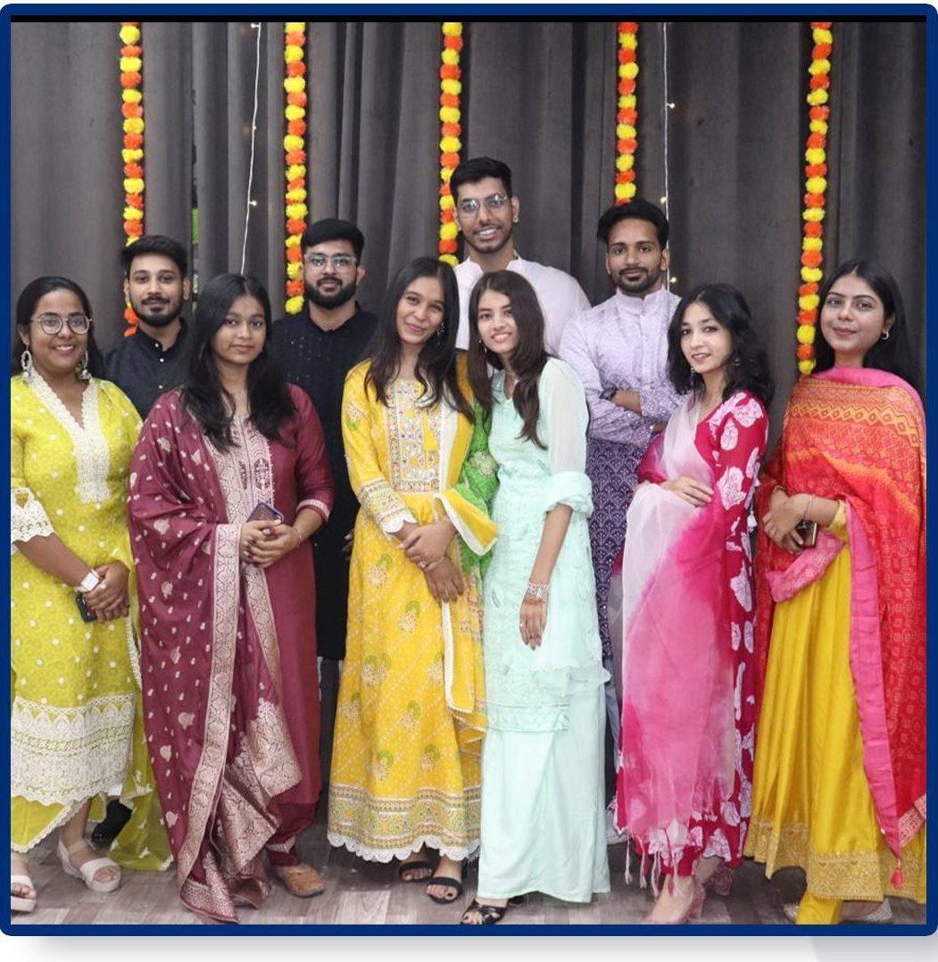 Students celebrating a festival together at the academy