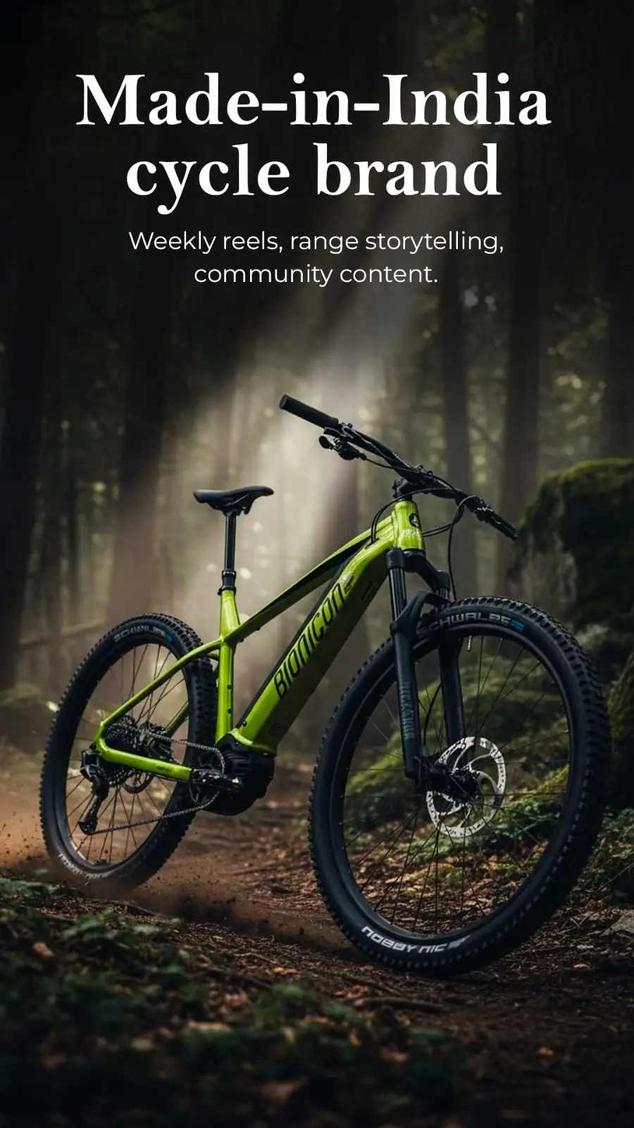 Made-in-India cycle brand: Weekly reels, range storytelling, community content
