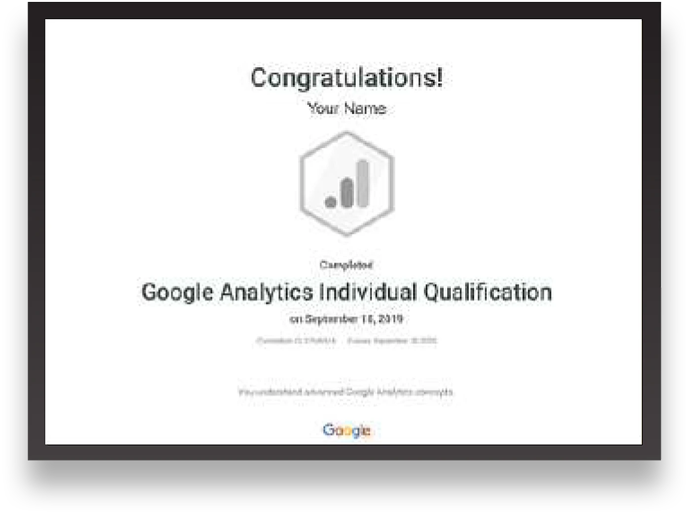 Google Analytics Certification